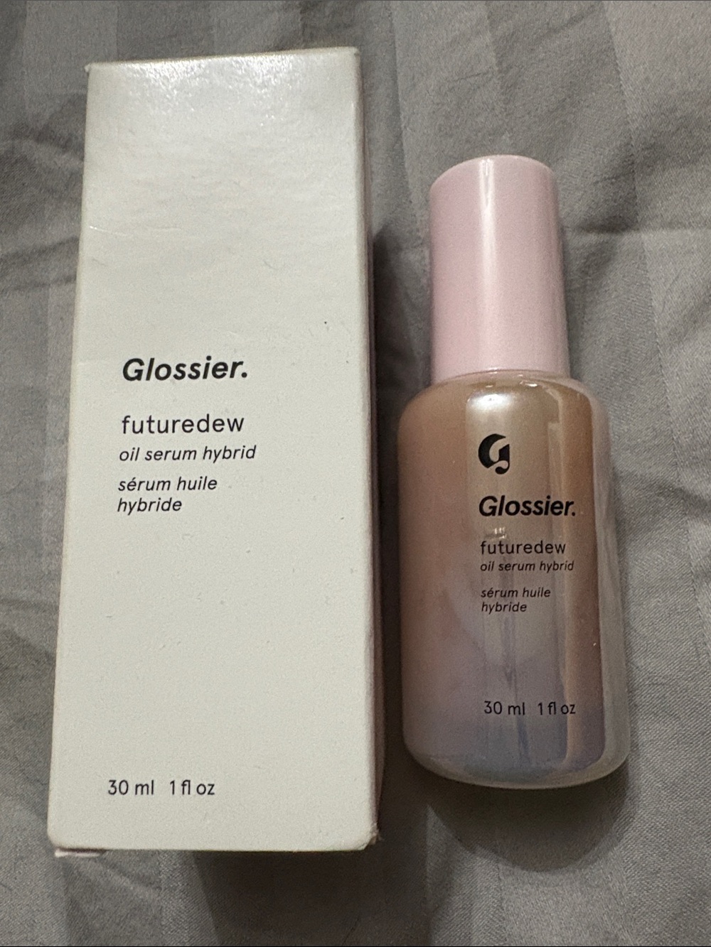 Glossier Futuredew Dewy Serum Hybrid - Pink Cap, Pearl Bottle